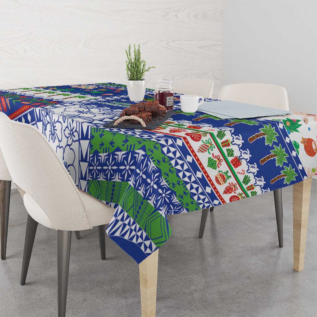 Northern Mariana Islands Christmas Tablecloth Festive Beach Vibes LT05 - Polynesian Pride