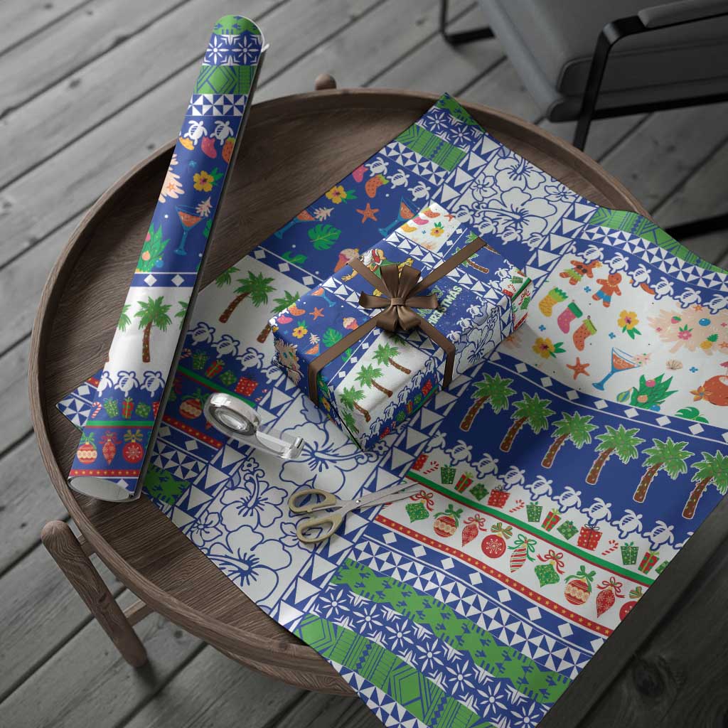 Northern Mariana Islands Christmas Wrapping Paper Festive Beach Vibes LT05 - Polynesian Pride