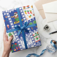 Northern Mariana Islands Christmas Wrapping Paper Festive Beach Vibes LT05 - Polynesian Pride