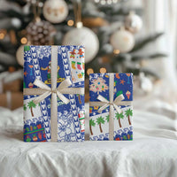 Northern Mariana Islands Christmas Wrapping Paper Festive Beach Vibes LT05 - Polynesian Pride