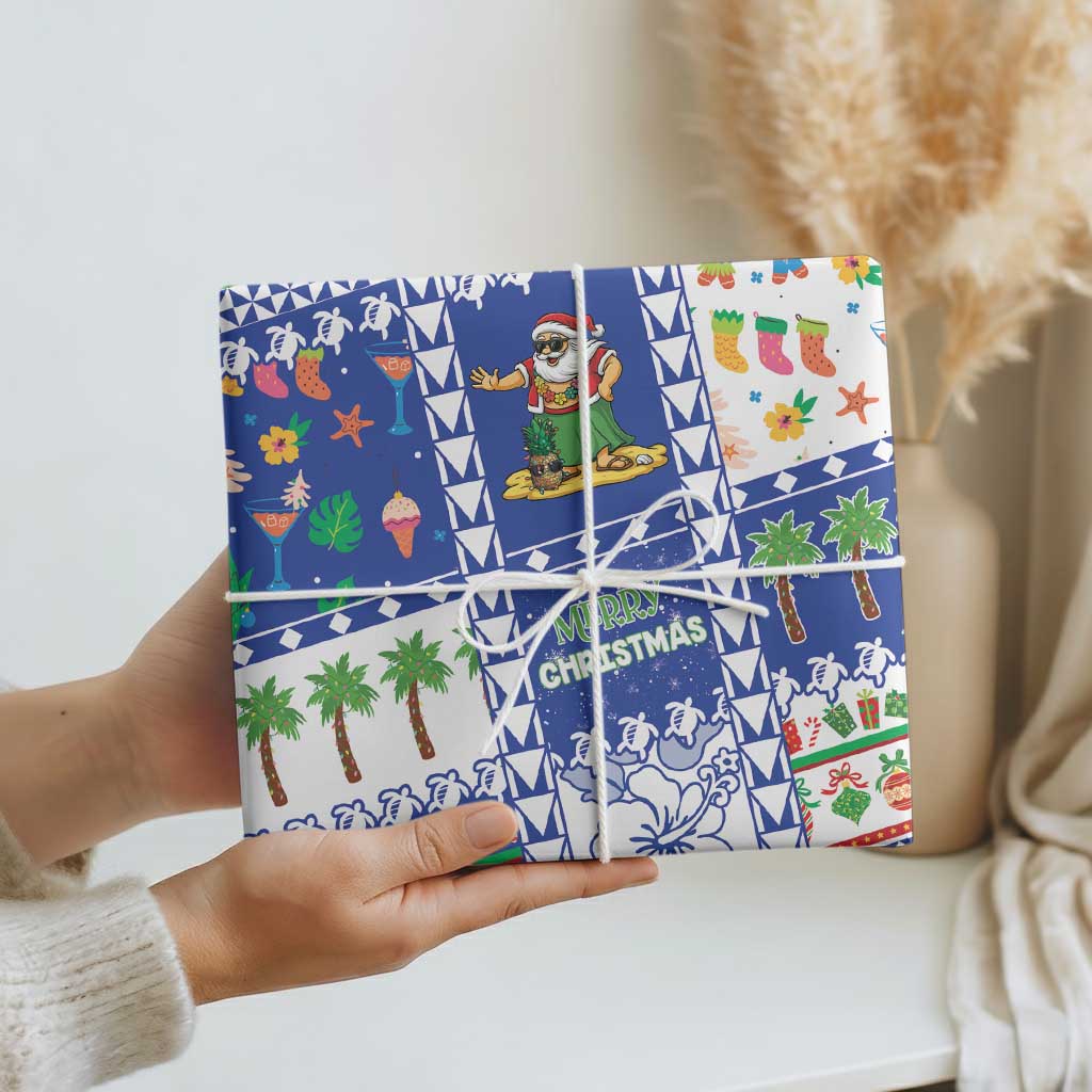 Northern Mariana Islands Christmas Wrapping Paper Festive Beach Vibes LT05 - Polynesian Pride