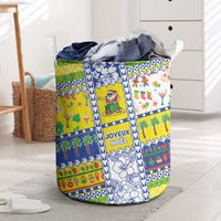 New Caledonia Christmas Laundry Basket Festive Beach Vibes LT05 Yellow - Polynesian Pride