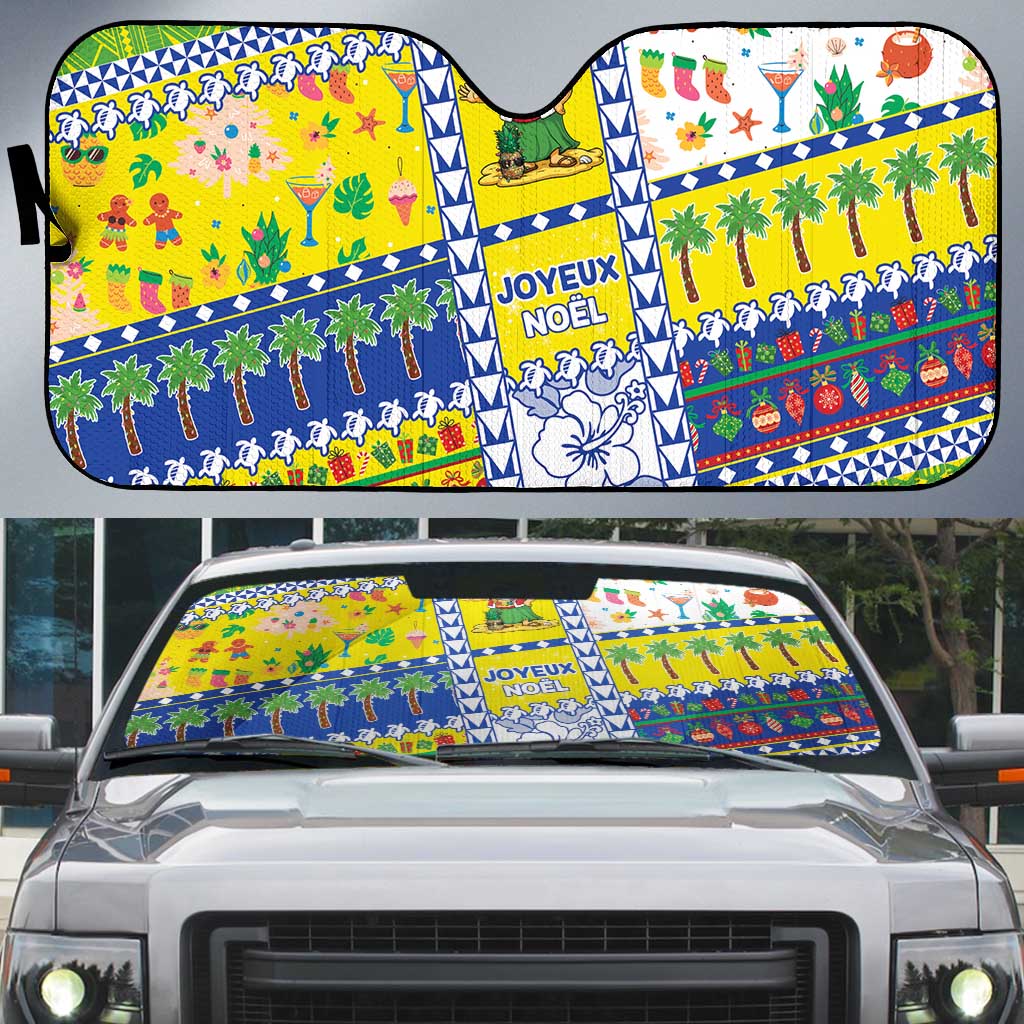 New Caledonia Christmas Auto Sun Shade Festive Beach Vibes LT05 Yellow - Polynesian Pride