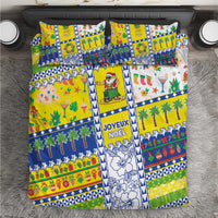 New Caledonia Christmas Bedding Set Festive Beach Vibes LT05 Yellow - Polynesian Pride