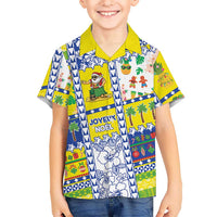 New Caledonia Christmas Kid Hawaiian Shirt Festive Beach Vibes LT05 Kid Yellow - Polynesian Pride
