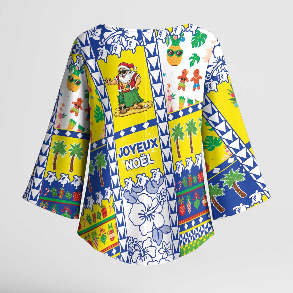 New Caledonia Christmas Kimono Sleeve Blouse Festive Beach Vibes LT05 - Polynesian Pride