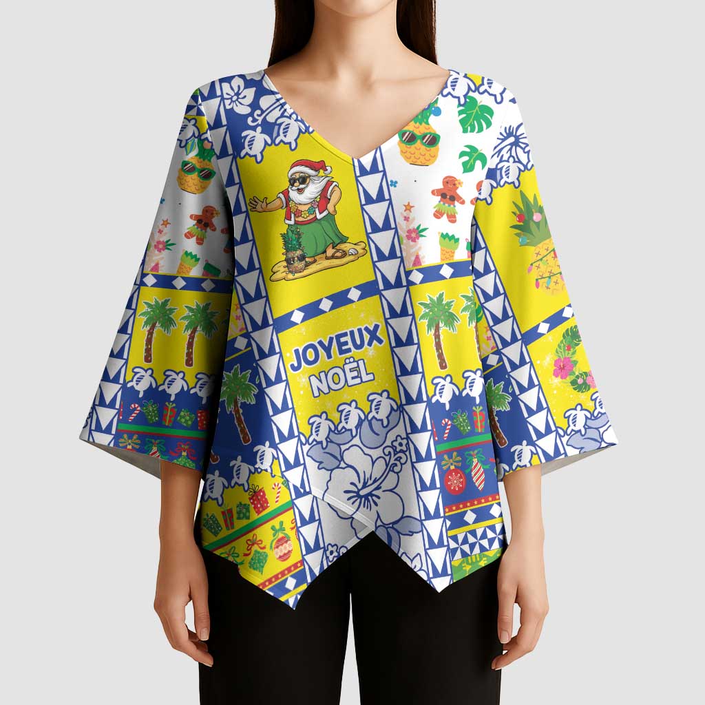 New Caledonia Christmas Kimono Sleeve Blouse Festive Beach Vibes LT05 - Polynesian Pride