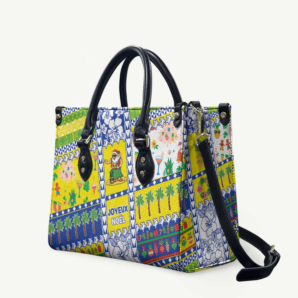 New Caledonia Christmas Leather Bag Festive Beach Vibes LT05 Yellow - Polynesian Pride