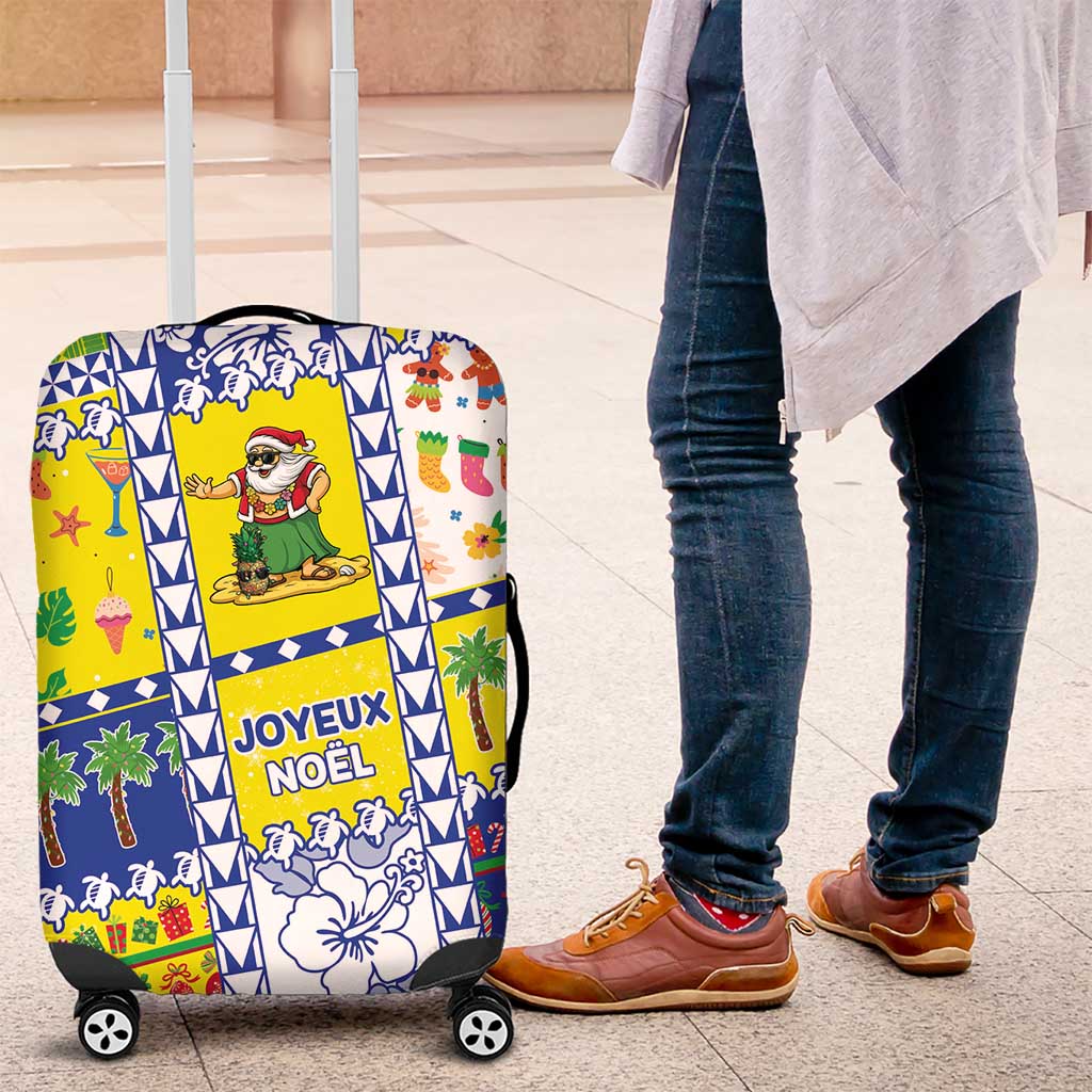 New Caledonia Christmas Luggage Cover Festive Beach Vibes LT05 Yellow - Polynesian Pride