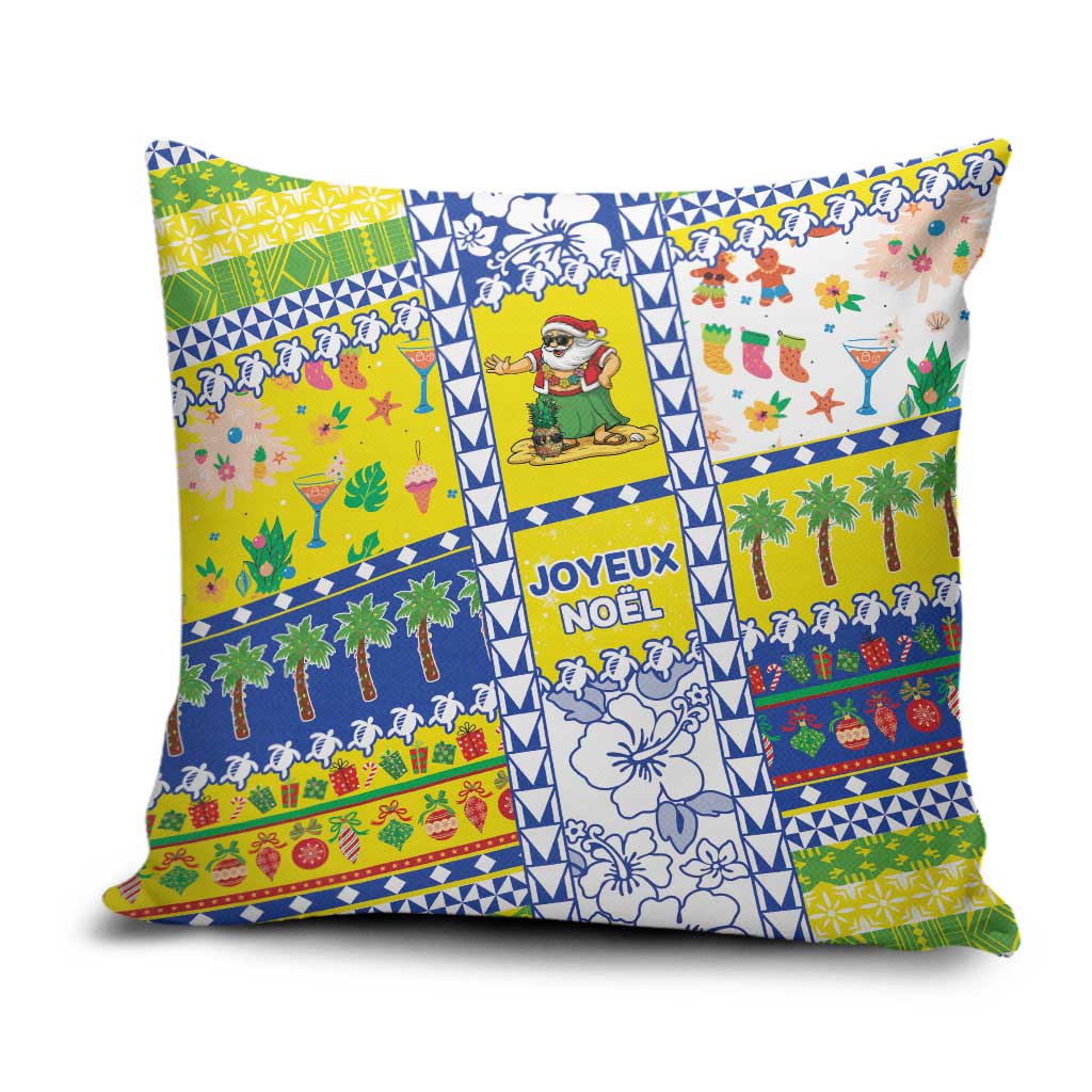 New Caledonia Christmas Pillow Cover Festive Beach Vibes LT05 Yellow - Polynesian Pride