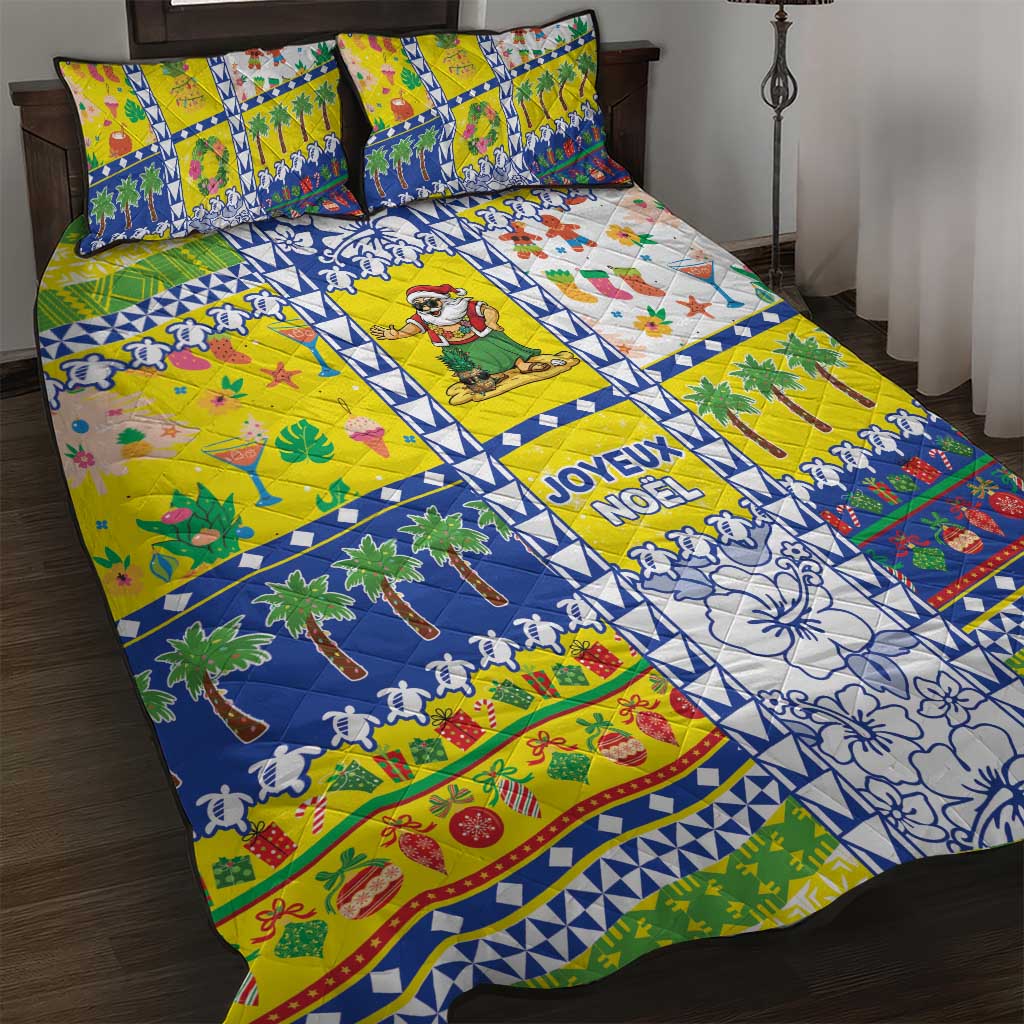 New Caledonia Christmas Quilt Bed Set Festive Beach Vibes LT05 Yellow - Polynesian Pride