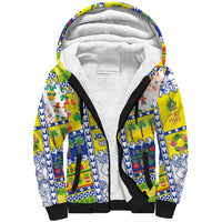 New Caledonia Christmas Sherpa Hoodie Festive Beach Vibes LT05 Unisex Yellow - Polynesian Pride