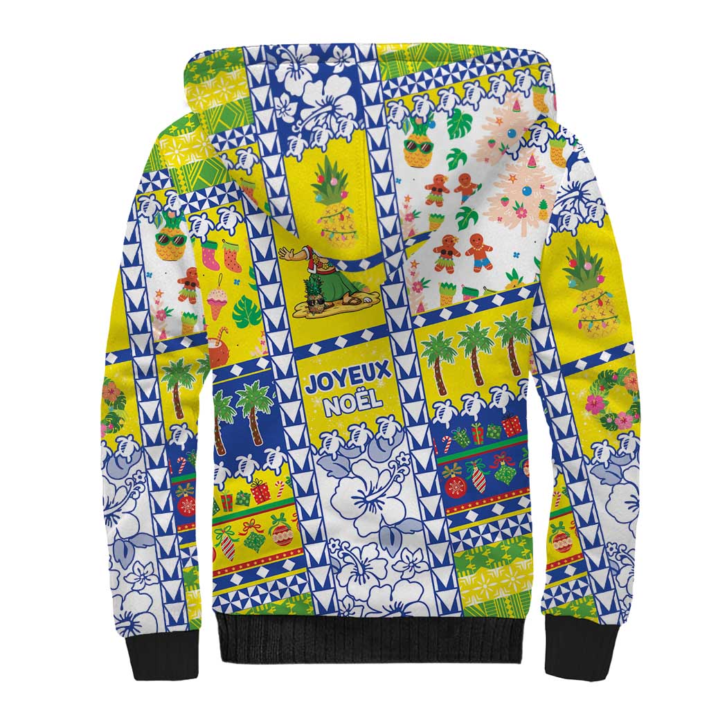 New Caledonia Christmas Sherpa Hoodie Festive Beach Vibes LT05 - Polynesian Pride
