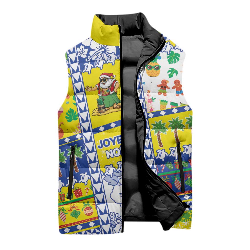 New Caledonia Christmas Sleeveless Puffer Jacket Festive Beach Vibes LT05 - Polynesian Pride