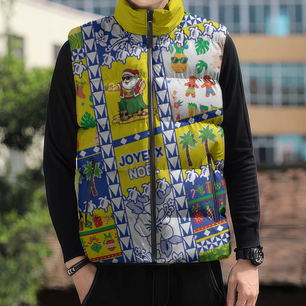 New Caledonia Christmas Sleeveless Puffer Jacket Festive Beach Vibes LT05 - Polynesian Pride