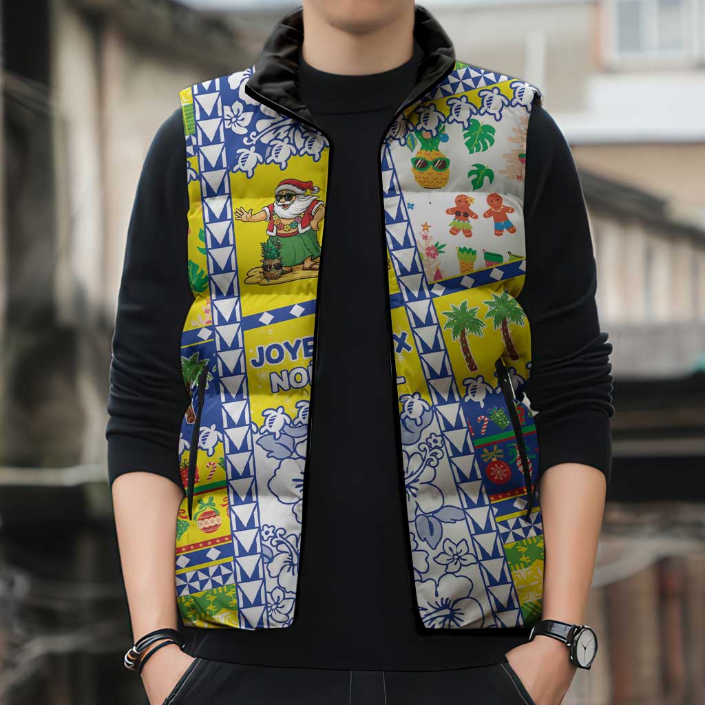New Caledonia Christmas Sleeveless Puffer Jacket Festive Beach Vibes LT05 - Polynesian Pride