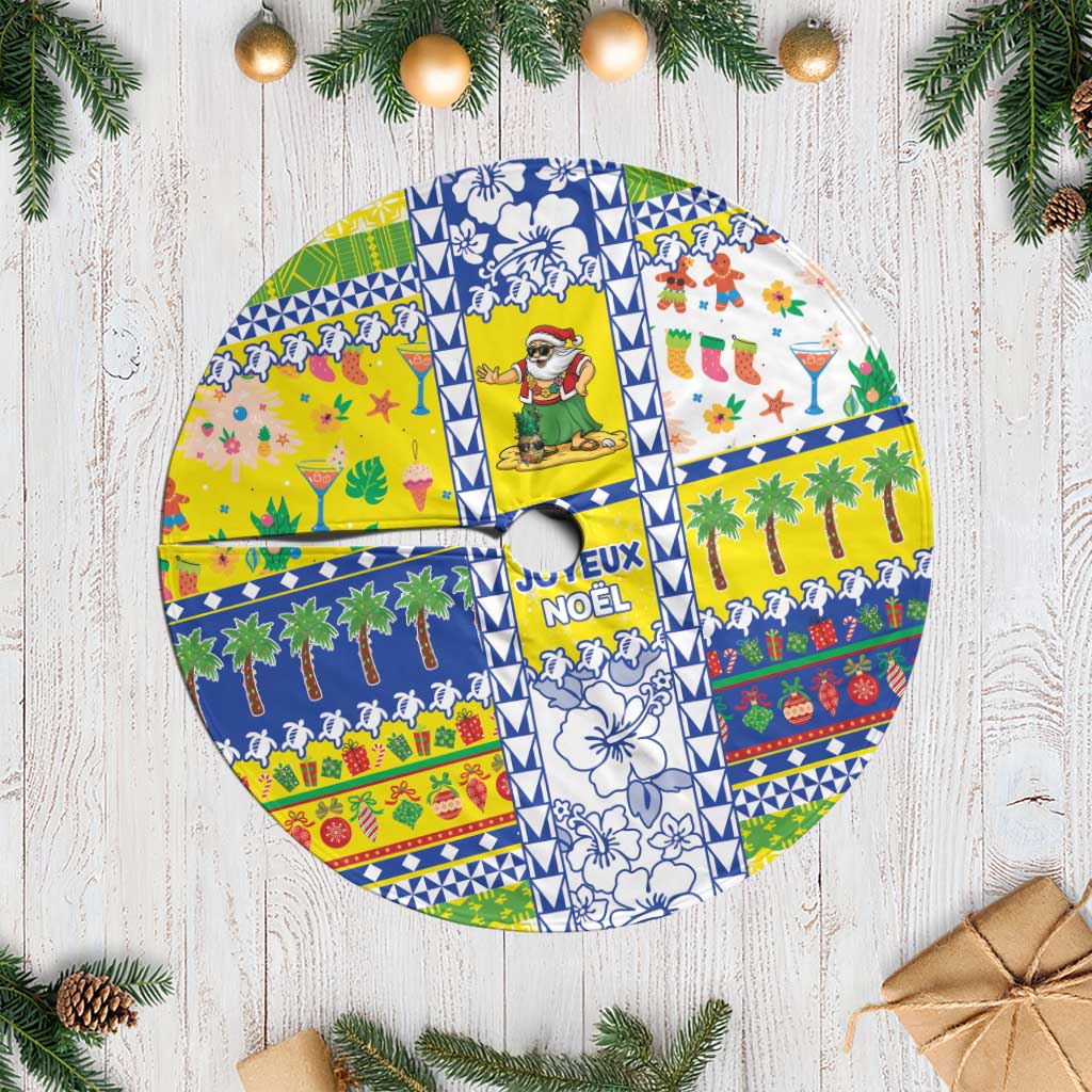 New Caledonia Christmas Tree Skirt Festive Beach Vibes LT05 Casual Yellow - Polynesian Pride