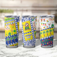New Caledonia Christmas Tumbler Cup Festive Beach Vibes LT05 - Polynesian Pride