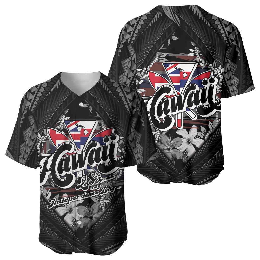 Hawaii November 28th Baseball Jersey Kanaka Maoli Tribal Pattern LT05 - Polynesian Pride