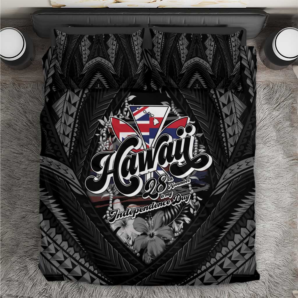 Hawaii November 28th Bedding Set Kanaka Maoli Tribal Pattern LT05 Black - Polynesian Pride