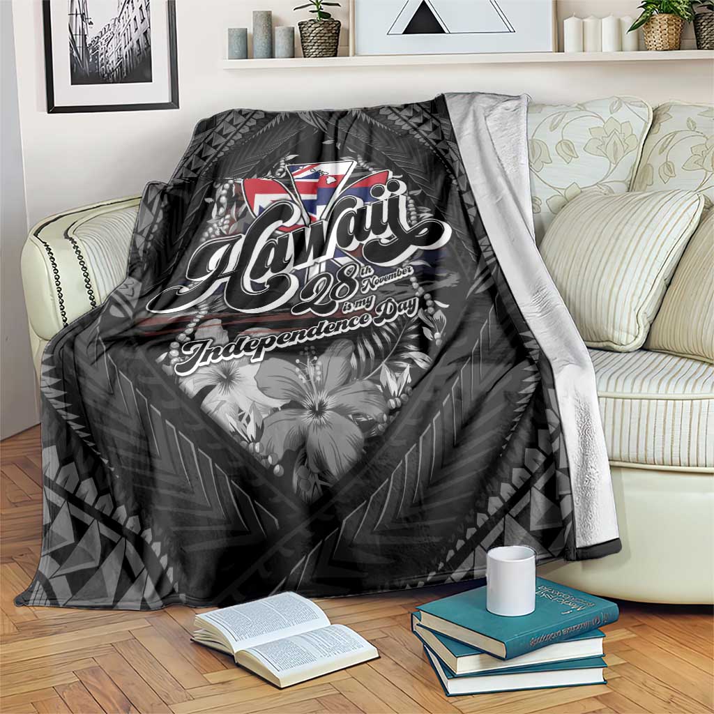 Hawaii November 28th Blanket Kanaka Maoli Tribal Pattern LT05 Black - Polynesian Pride