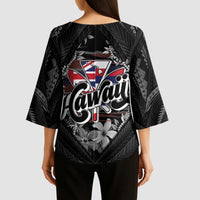 Hawaii November 28th Kimono Sleeve Blouse Kanaka Maoli Tribal Pattern LT05 - Polynesian Pride