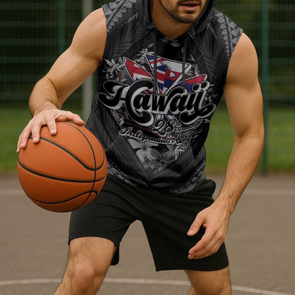 Hawaii November 28th Sleeveless Hoodie Kanaka Maoli Tribal Pattern LT05 - Polynesian Pride