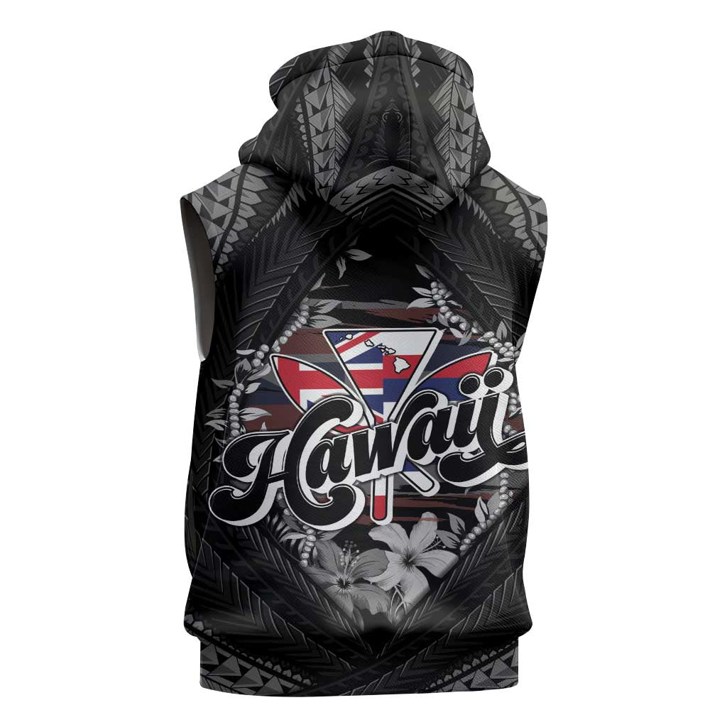 Hawaii November 28th Sleeveless Zip Hoodie Kanaka Maoli Tribal Pattern LT05 - Polynesian Pride
