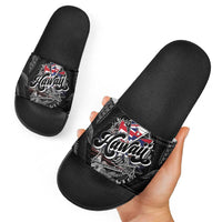Hawaii November 28th Slide Sandals Kanaka Maoli Tribal Pattern LT05 - Polynesian Pride