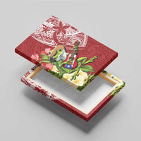Puerto Rico Coqui Frog Canvas Wall Art Tropical Flowers Polynesian Style LT05 - Polynesian Pride