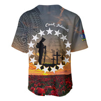 Cook Islands ANZAC Day Baseball Jersey Lest We Forget LT05 - Polynesian Pride