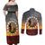 Cook Islands ANZAC Day Couples Matching Off Shoulder Maxi Dress and Long Sleeve Button Shirt Lest We Forget LT05 - Polynesian Pride