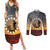 Cook Islands ANZAC Day Couples Matching Summer Maxi Dress and Long Sleeve Button Shirt Lest We Forget LT05 Grey - Polynesian Pride