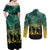 Norfolk Island ANZAC Day Couples Matching Off Shoulder Maxi Dress and Long Sleeve Button Shirt Lest We Forget LT05 - Polynesian Pride