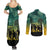 Norfolk Island ANZAC Day Couples Matching Summer Maxi Dress and Long Sleeve Button Shirt Lest We Forget LT05 - Polynesian Pride