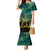 Norfolk Island ANZAC Day Mermaid Dress Lest We Forget LT05 Women Dark Cyan - Polynesian Pride