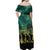 Norfolk Island ANZAC Day Off Shoulder Maxi Dress Lest We Forget LT05 - Polynesian Pride