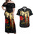 Tokelau ANZAC Day Couples Matching Off Shoulder Maxi Dress and Hawaiian Shirt Lest We Forget LT05 Black - Polynesian Pride