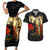 Tokelau ANZAC Day Couples Matching Short Sleeve Bodycon Dress and Hawaiian Shirt Lest We Forget LT05 Black - Polynesian Pride