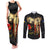 Tokelau ANZAC Day Couples Matching Tank Maxi Dress and Long Sleeve Button Shirt Lest We Forget LT05 Black - Polynesian Pride