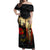 Tokelau ANZAC Day Off Shoulder Maxi Dress Lest We Forget LT05 Women Black - Polynesian Pride