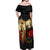 Tokelau ANZAC Day Off Shoulder Maxi Dress Lest We Forget LT05 - Polynesian Pride