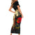 Tokelau ANZAC Day Short Sleeve Bodycon Dress Lest We Forget LT05 - Polynesian Pride