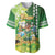 Hawaii Saint Patrick's Day Baseball Jersey Funny Surfing Leprechaun