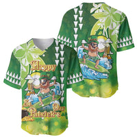 Hawaii Saint Patrick's Day Baseball Jersey Funny Surfing Leprechaun LT05 - Polynesian Pride
