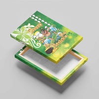 Hawaii Saint Patrick's Day Canvas Wall Art Funny Surfing Leprechaun LT05 - Polynesian Pride