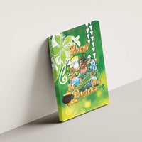 Hawaii Saint Patrick's Day Canvas Wall Art Funny Surfing Leprechaun LT05 - Polynesian Pride