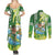 Hawaii Saint Patrick's Day Couples Matching Summer Maxi Dress and Long Sleeve Button Shirt Funny Surfing Leprechaun