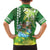 Hawaii Saint Patrick's Day Family Matching Long Sleeve Bodycon Dress and Hawaiian Shirt Funny Surfing Leprechaun