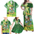 Hawaii Saint Patrick's Day Family Matching Off Shoulder Maxi Dress and Hawaiian Shirt Funny Surfing Leprechaun